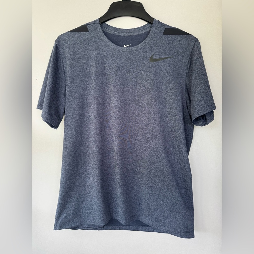 Nike Blue Short Sleeve Dri- Fit‎ Breathe Athletic Shirt